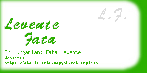 levente fata business card